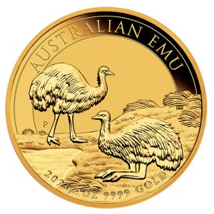 1 unca zlatnik Australski emu 2020