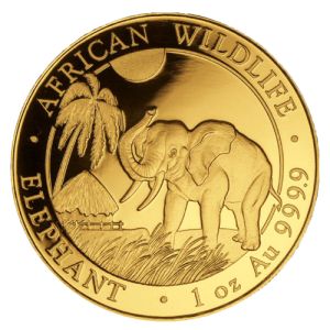 1 unca zlatnik Somalijski slon 2017