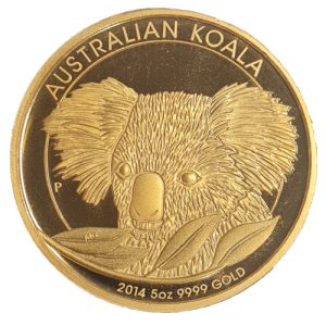 5 unci zlatnik Koala 2014