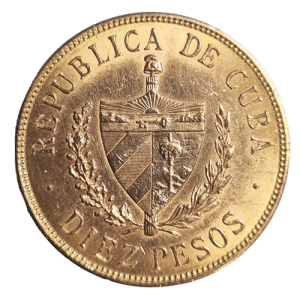 10 pesosa zlatnik Kuba 1916