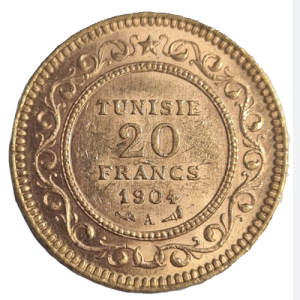20 tuniskih franaka zlatnik