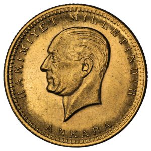 100 pijastera zlatnik Ataturk