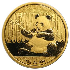15g zlatnik Kineska panda 2017