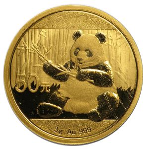 3g zlatnik Kineska panda