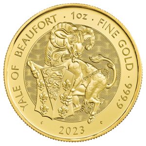 1 unca, zlatnik Yale of Beaufort, serija Royal Tudor zvijeri 2023