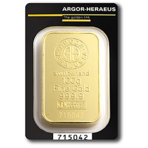 100 g zlatna poluga Argor Heraeus
