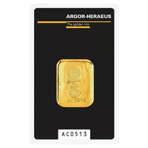 50g zlatna poluga Argor Heraeus - lijevana