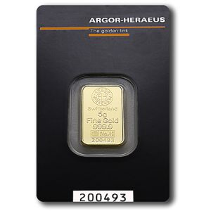 5 g zlatna poluga Argor Heraeus