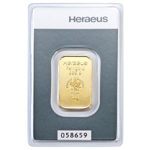 10 g zlatna poluga Heraeus 