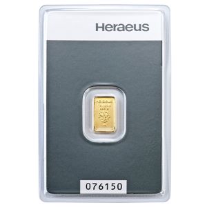 1 g zlatna poluga Heraeus