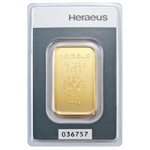 20 g zlatna poluga Heraeus
