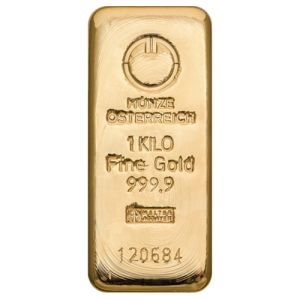 1kg zlatna poluga Münze Österreich