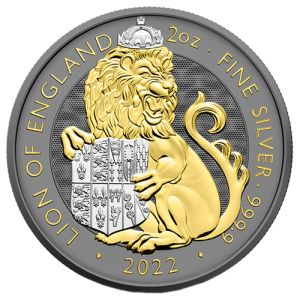 2 unce srebrnjak Engleski lav, Art Color Collection 2022
