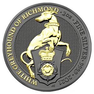2 unce srebrnjak Bijeli hrt iz Richmonda, Art Color Collection 2021